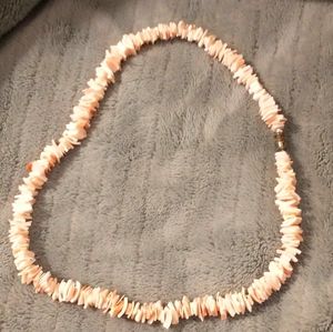 Light Pink Puka Sea Shell Necklace